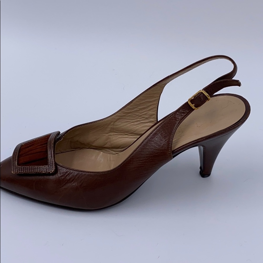 Bruno Magli brown leather heels size 8B . Heels Hight 3” - B3 - Picture 4 of 8